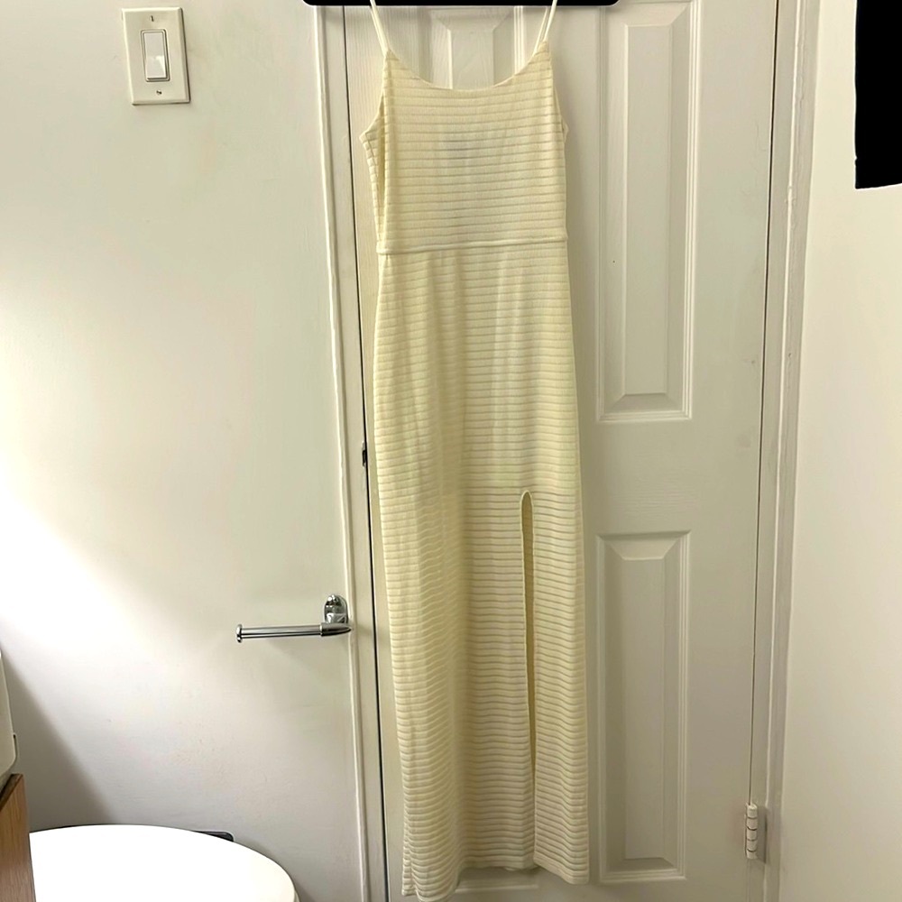 Aqua Ivory Textured Dress